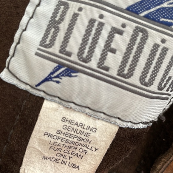 Blue Duck vintage real shearling coat jacket luxurious very soft M - Picture 7 of 13